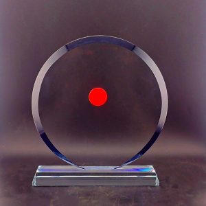 Glass Plaque GL191076C-Blue-Large